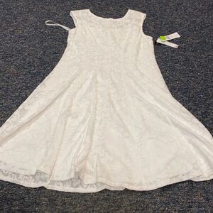Studio One White Lace Dress sz. 12 NWT